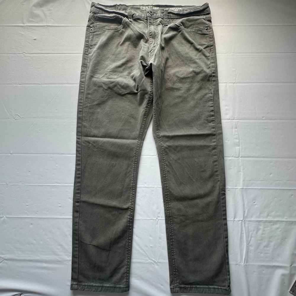 Signature by Levi Strauss Mens Regular Taper Gray Jeans 36x30 S47 58969-0017